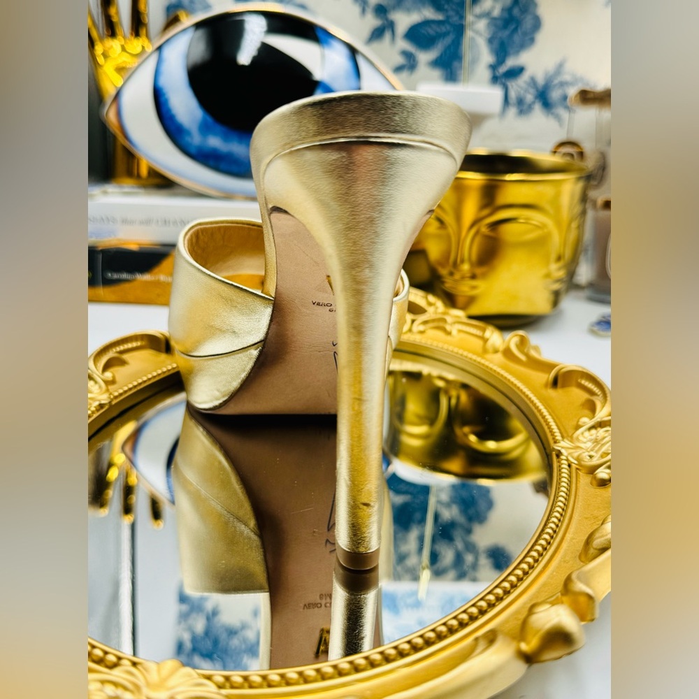 🆕 VERONICA BEARD 🧿 NWOB Dali Platform Mule - Light Gold - Size 6 - Picture 14 of 16
